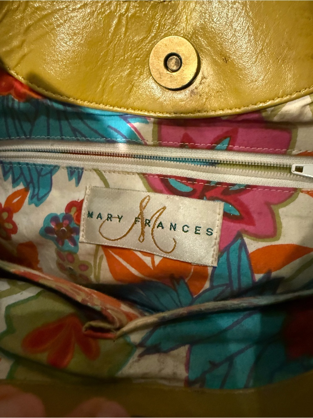 Mary Frances leather clutch with beading details - Picture 5 of 5
